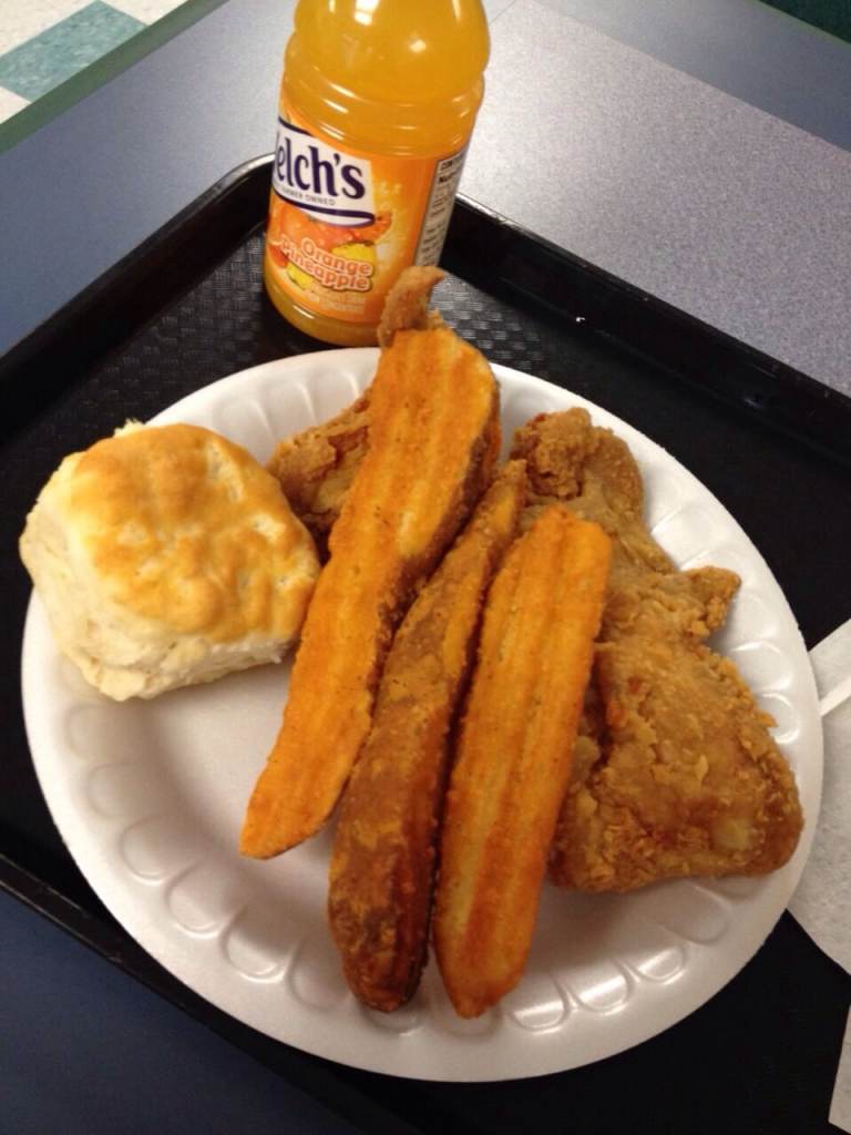 Fried Wings, Potato Wedges and a Biscuit at the Bronx VA Hospital