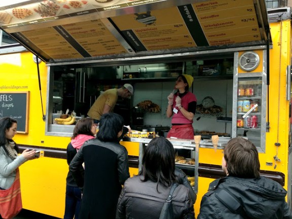 Waffles and Dinges Truck at Astor Place Waffles and Dinges Truck at Astor Place