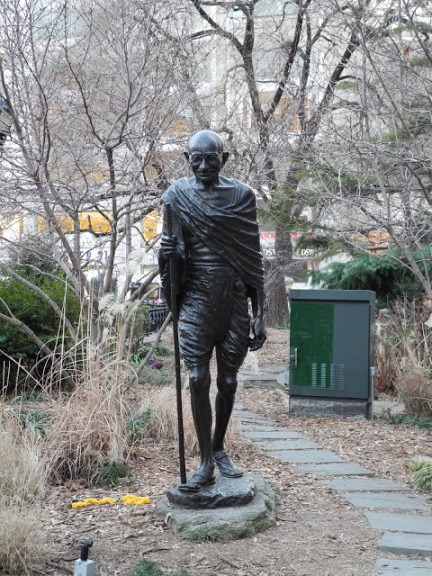 The Gandhi Memorial Statue in Union Square, New York City