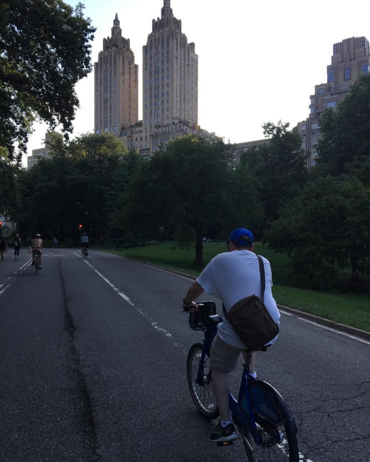 Here I am, rolling through Central Park, struggling a bit near the crest of a hill.