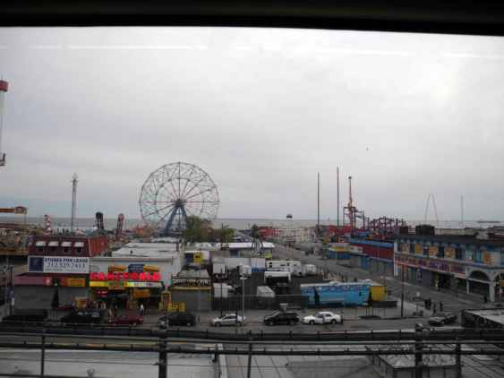 A View of Coney Island from the Q Train