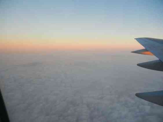 View from plane window.