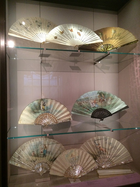 A selection of Tiffany's fans.