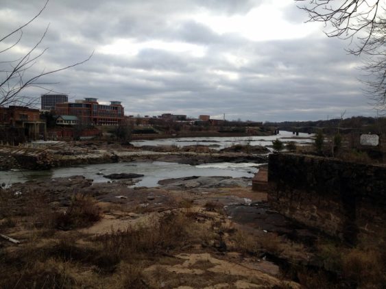 Blown dam on the Chattahoochee River